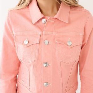 Women's Pink Denim Jacket by True Religion